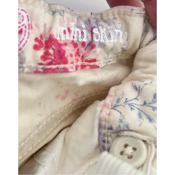 Baby GAP 1969 Romantic Floral Super Skinny Jeans - Cream & Pink | Girls 3T - Picture 9 of 9